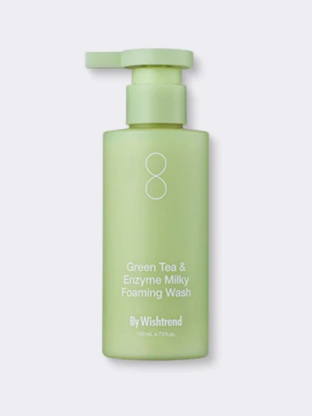 Энзимная пенка для умывания с экстрактом зеленого чая By Wishtrend Green Tea & Enzyme Milky Foaming Wash Энзимная пенка для умывания с экстрактом зеленого чая By Wishtrend Green Tea & Enzyme Milky Foaming Wash