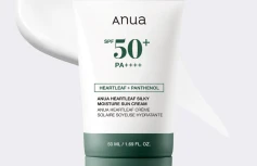 Солнцезащитный крем с экстрактом хауттюйнии ANUA Heartleaf Silky Moisture Sun Cream SPF50+ PA++++