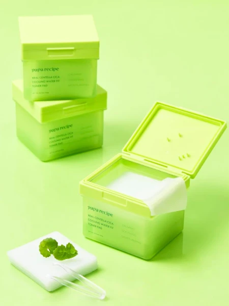 Освежающие тонер-пэды с экстрактом центеллы Papa Recipe Real Centella Cica Cooling Water Fit Toner Pad Освежающие тонер-пэды с экстрактом центеллы Papa Recipe Real Centella Cica Cooling Water Fit Toner Pad