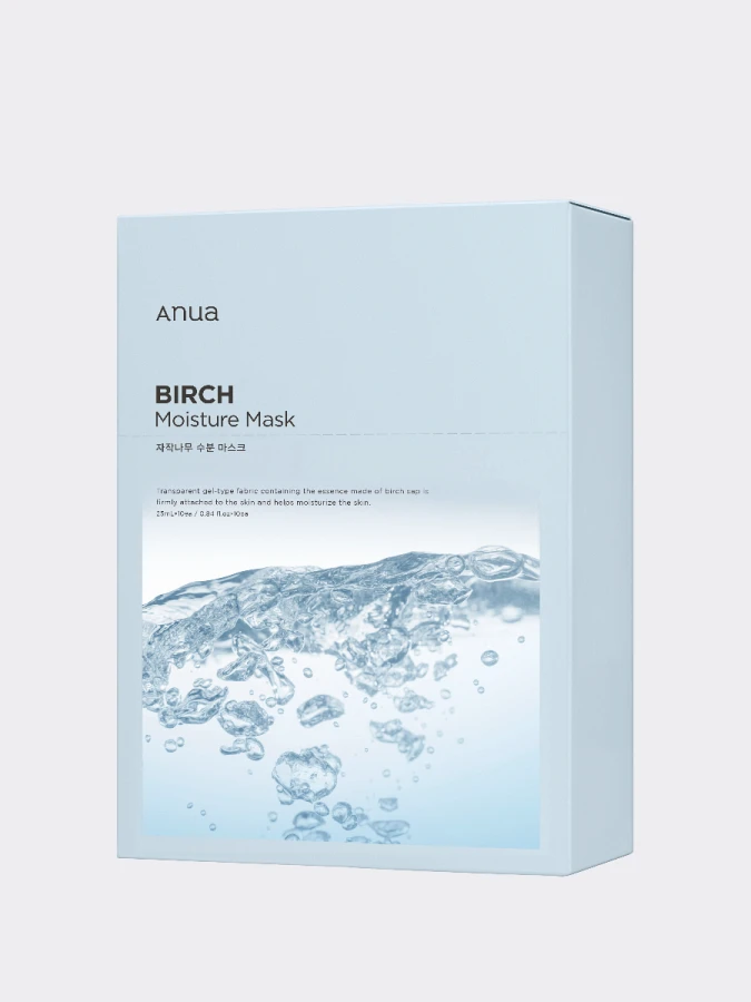 Набор увлажняющих тканевых масок для лица с берёзовым соком ANUA Birch Moisture Sheet Mask Set