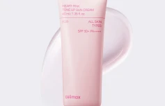 Солнцезащитный крем с эффектом выравнивания тона кожи Celimax Heart Pink Tone Up Sun Cream SPF50+ PA++++