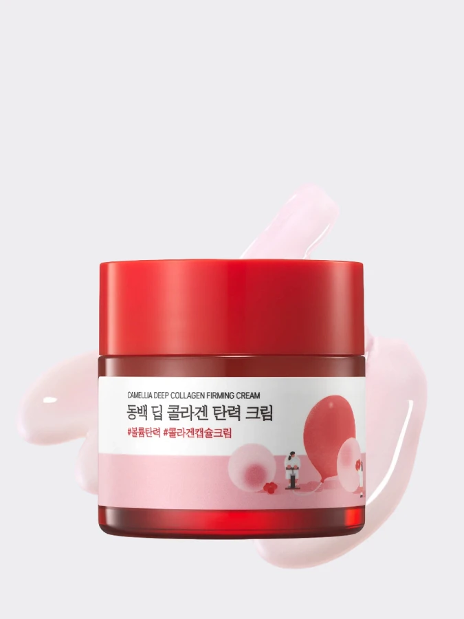 Укрепляющий крем для лица с экстрактом камелии Round Lab Camellia Deep Collagen Firming Cream