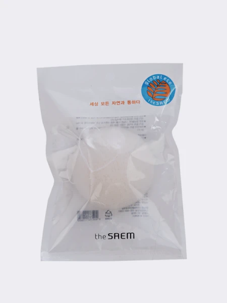 Очищающий спонж конняку The Saem 100% Konjaku Cleansing Spounge