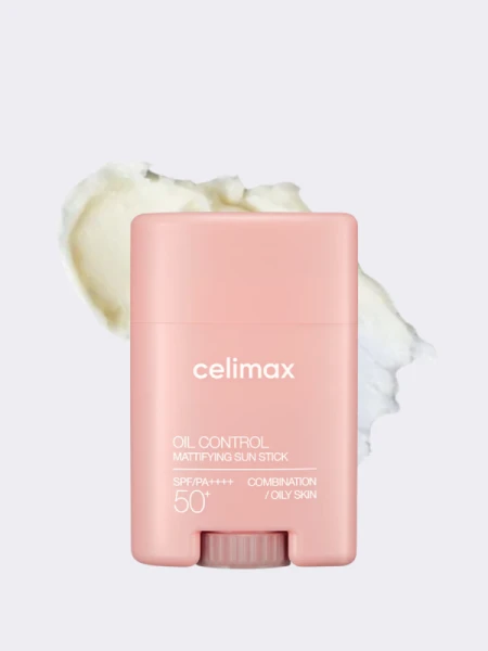 Матирующий солнцезащитный стик с растительными экстрактами Celimax Oil Control Mattifying Sun Stick SPF50+ PA++++