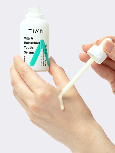 Разглаживающая сыворотка с бакучиолом и витамином А TIAM Vita A Bakuchiol Youth Serum Разглаживающая сыворотка с бакучиолом и витамином А TIAM Vita A Bakuchiol Youth Serum