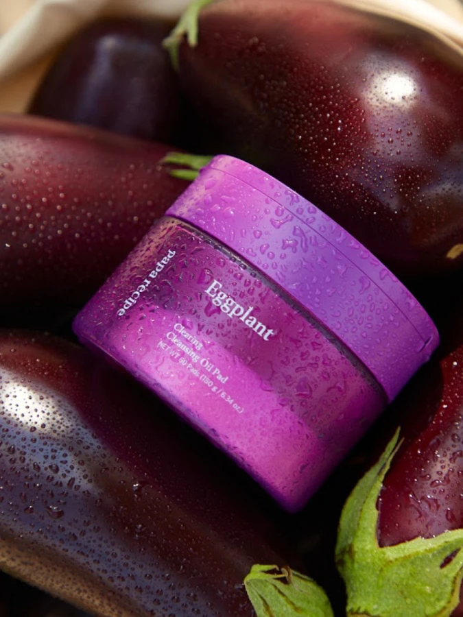 Гидрофильные очищающие пэды с экстрактом баклажана Papa Recipe Eggplant Clearing Cleansing Oil Pad