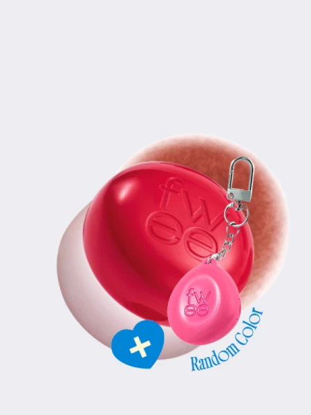 Набор: оттеночное суфле + брелок fwee Lip&Cheek Blurry Pudding Pot Keyring Set RD04 Fav