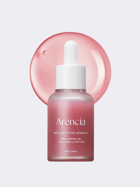 Разглаживающая сыворотка для лица с ниацинамидом и коллагеном Arencia Fresh Red Smoothie Serum 8