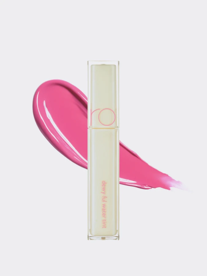 Лёгкий глянцевый тинт в розовом оттенке rom&nd DEWY·FUL Water Tint 10 Murmur Pink