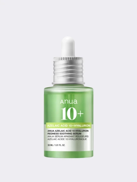 Успокаивающая сыворотка с азелаиновой кислотой ANUA Azelaic Acid 10 Hyaluron Redness Soothing Serum Успокаивающая сыворотка с азелаиновой кислотой ANUA Azelaic Acid 10 Hyaluron Redness Soothing Serum