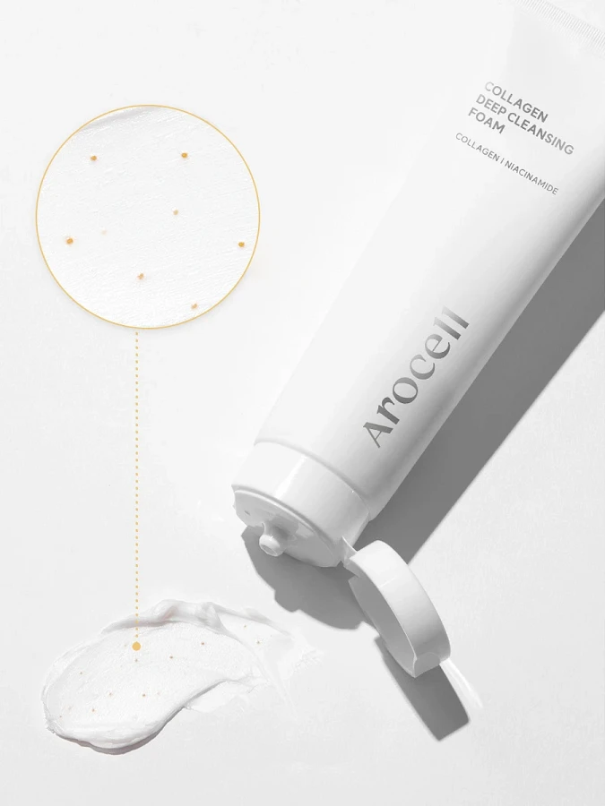 Глубокоочищающая пенка для умывания с коллагеном Arocell Collagen Deep Cleansing Foam