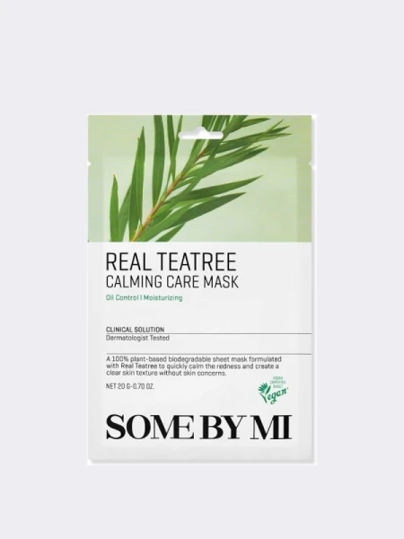 Противовоспалительная тканевая маска с экстрактом чайного дерева Some By Mi Real Teatree Calming Care Mask Противовоспалительная тканевая маска с экстрактом чайного дерева Some By Mi Real Teatree Calming Care Mask