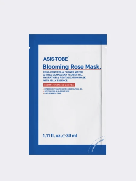 Интенсивная увлажняющая тканевая маска для лица с экстрактом розы ASIS-TOBE Blooming Rose Mask Интенсивная увлажняющая тканевая маска для лица с экстрактом розы ASIS-TOBE Blooming Rose Mask