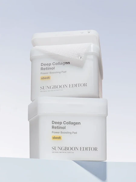 Обновляющие тонер-диски с коллагеном и ретинолом Sungboon Editor Deep Collagen Retinol Power Boosting Pad