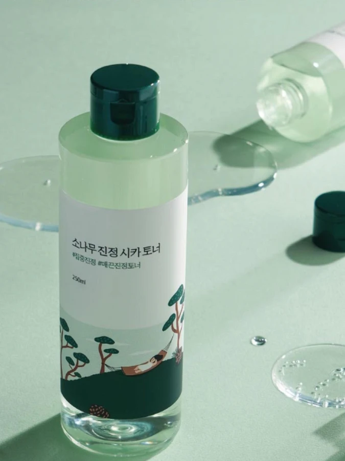 Противовоспалительный тонер для лица с экстрактом сосны и центеллы Round Lab Pine Calming Cica Toner