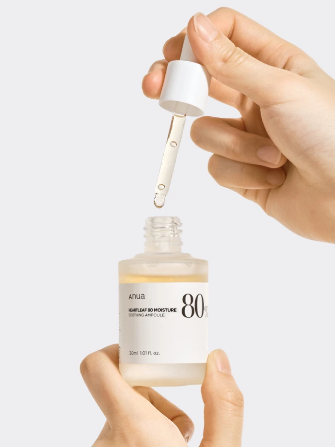 Успокаивающая ампула для лица с экстрактом хауттюйнии ANUA Heartleaf 80% Moisture Soothing Ampoule