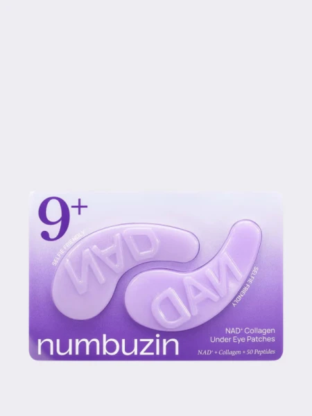 Гидрогелевые лифтинг-патчи для век с коллагеном и пептидами Numbuzin No.9 NAD+ Collagen Under Eye Patches