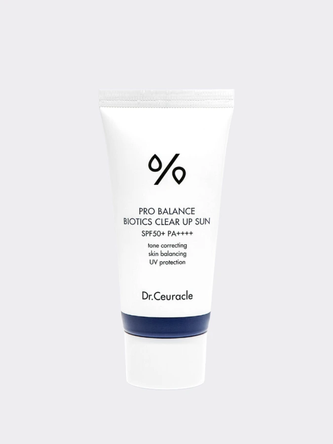 Солнцезащитный осветляющий крем с пробиотиками Dr.Ceuracle Pro Balance Biotics Clear Up Sun SPF 50+ PA++++