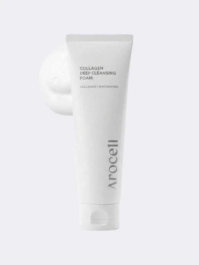 Глубокоочищающая пенка для умывания с коллагеном Arocell Collagen Deep Cleansing Foam