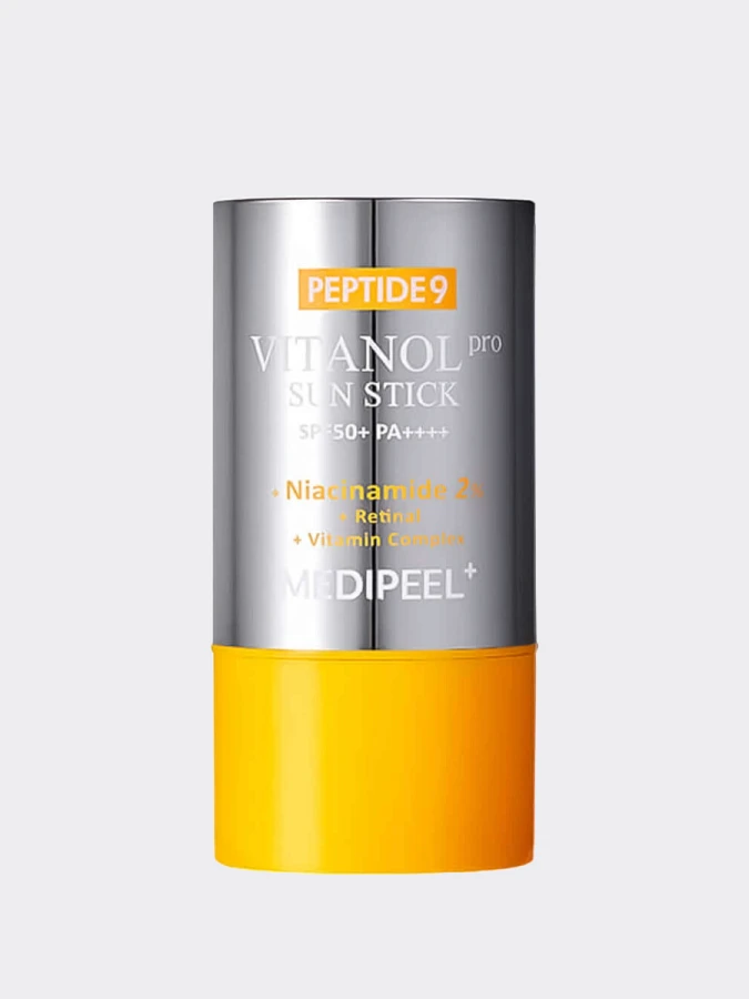 Витаминный солнцезащитный стик для лица с ниацинамидом MEDI-PEEL Peptide 9 Vitanol Sun Stick PRO SPF50+РА+++