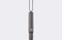 Карманная кисть для макияжа губ в тёмном корпусе BRAYE Pocket Lip Brush Dark Silver