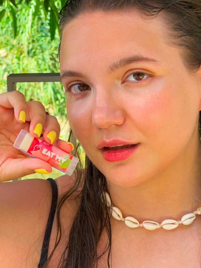 Бальзам для губ с ароматом "Виноградно-мятный чиллер" EAT MY BALM Aftersun Grape & Mint Chiller