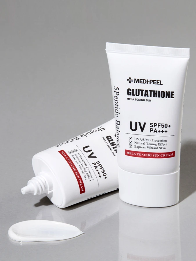 Солнцезащитный крем для лица с глутатионом MEDI-PEEL Bio-Intense Glutathione Mela Toning Sun Cream SPF 50+ PA++++