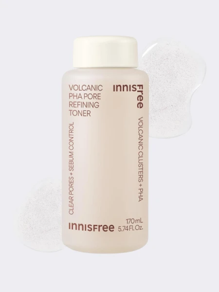 Себорегулирующий тонер для сужения пор с вулканическим пеплом innisfree Volcanic PHA Pore Refining Toner