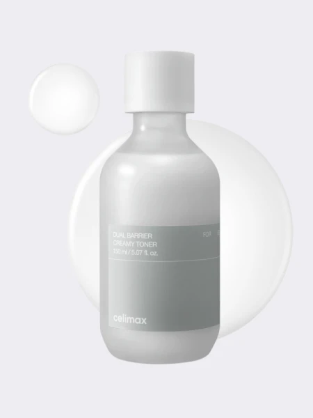 Укрепляющий кремовый тонер с керамидами Celimax Dual Barrier Creamy Toner