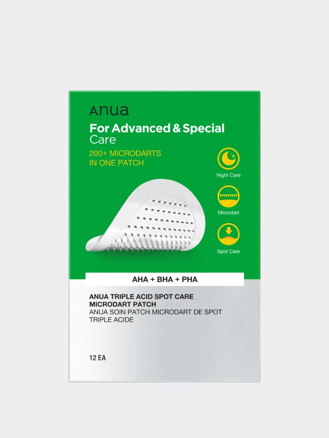 Патчи против воспалений с микроиглами ANUA Triple Acid Spot Care Microdart Patch 12EA