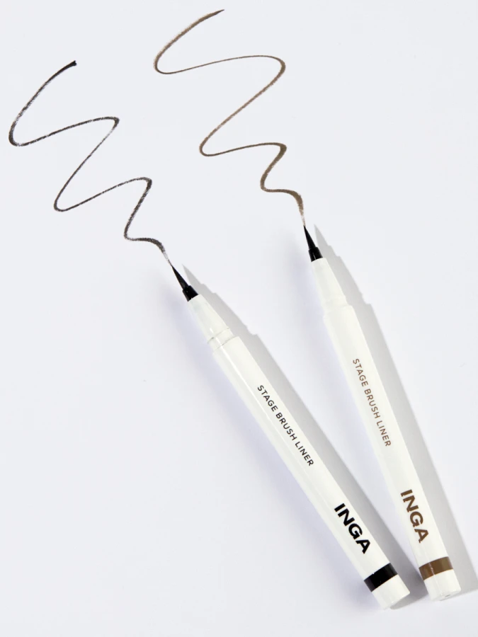 Ультратонкая подводка для век INGA Stage Brush Liner Deep Brown