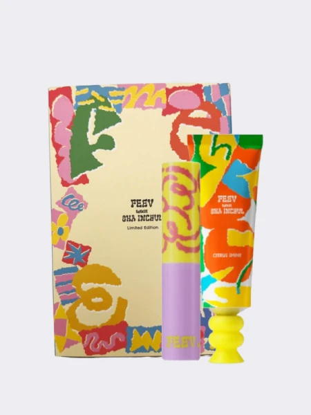 Лимитированный бокс со средствами для губ и рук FEEV Cha In Chul Collaboration Box #2 Citrus Shine + Comely Pink