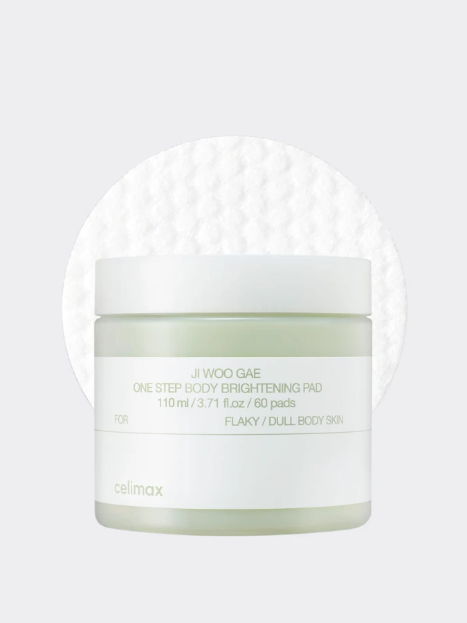 Осветляющие диски для тела с кислотами и ниацинамидом Celimax Ji Woo Gae One Step Body Brightening Pad