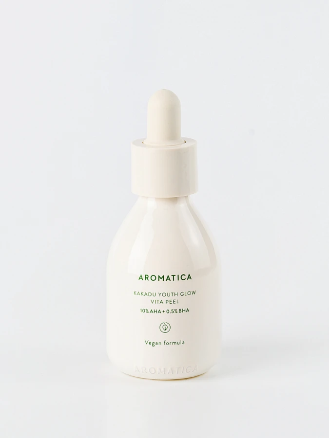 Пилинг-сыворотка с кислотами и экстрактом сливы AROMATICA Kakadu Youth Glow Vita Peel 10% AHA + 0.5% BHA