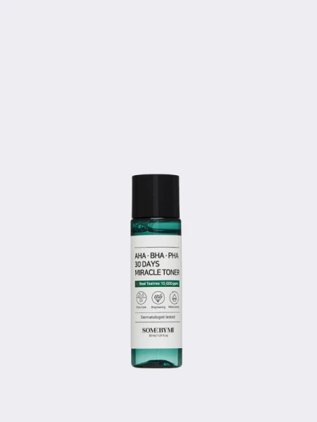 МИНИ Тонер с тремя видами кислот и ниацинамидом Some By Mi AHA-BHA-PHA 30 Days Miracle Toner МИНИ Тонер с тремя видами кислот и ниацинамидом Some By Mi AHA-BHA-PHA 30 Days Miracle Toner