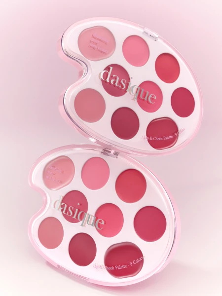 Универсальная кремовая палетка для губ и щёк Dasique Lip & Cheek Palette #03 Pink Coloring