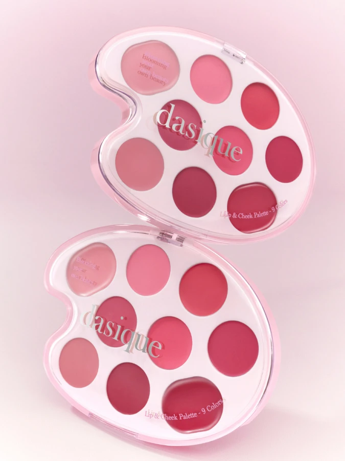 Универсальная кремовая палетка для губ и щёк Dasique Lip & Cheek Palette #03 Pink Coloring