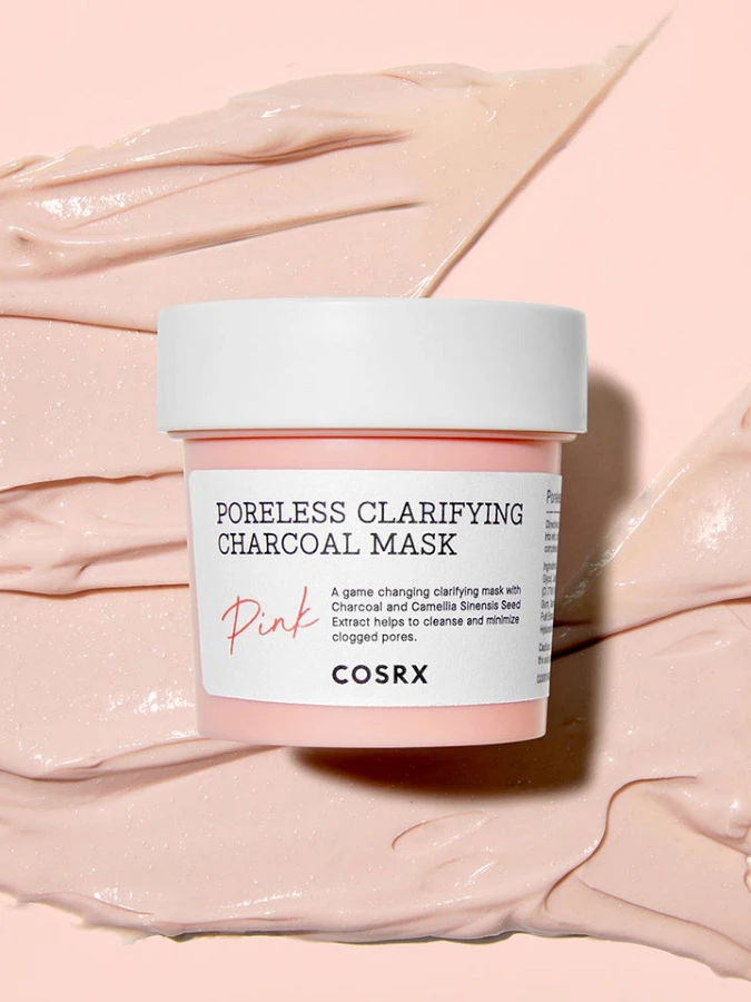 Очищающая маска с углем и каолином Cosrx Poreless Clarifying Charcoal Mask Pink