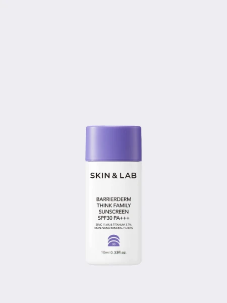 МИНИ Солнцезащитный крем-лосьон SKIN&LAB Barrierderm Think Family Sunscreen SPF30PA+++ МИНИ Солнцезащитный крем-лосьон SKIN&LAB Barrierderm Think Family Sunscreen SPF30PA+++