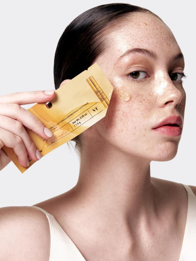 Осветляющая маска-бустер со спикулами и витамином C VT Vita-Light Reedle Shot 100 2-Step Hydrogel Mask