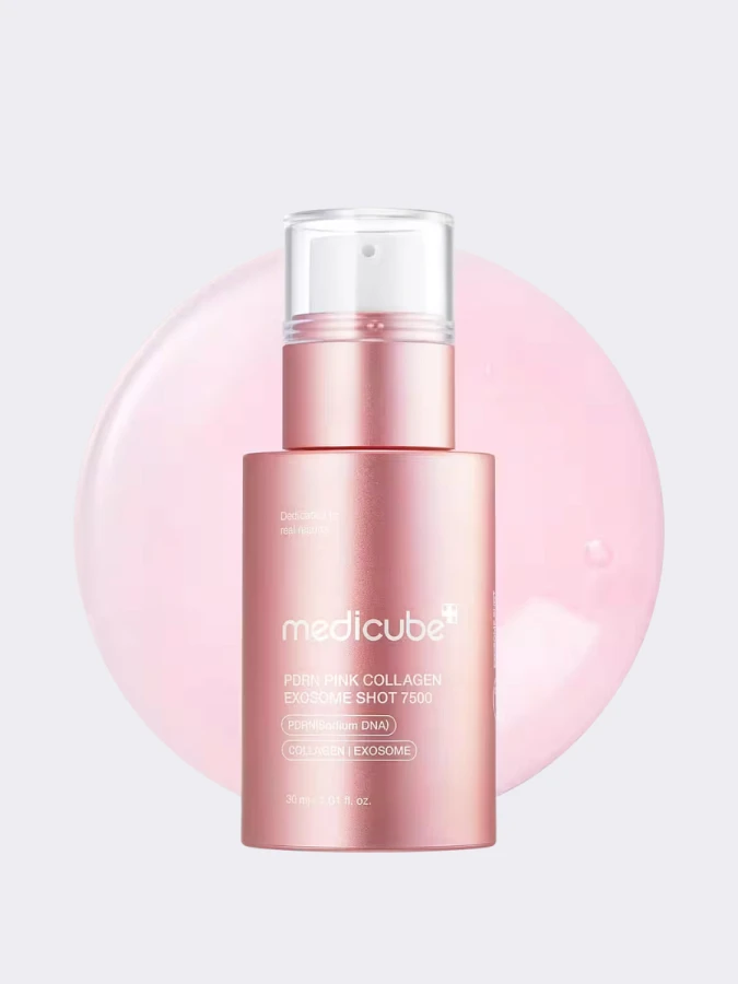 Интенсивная разглаживающая сыворотка для лица со спикулами и ПДРН Medicube PDRN Pink Exosome Shot Serum 7500