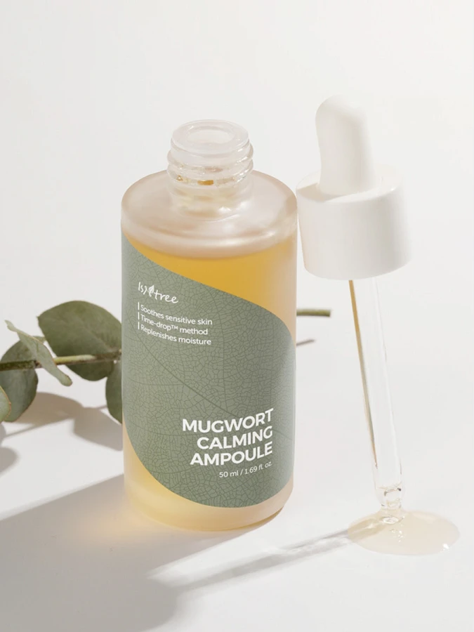 Успокаивающая ампульная сыворотка с экстрактом полыни IsNtree Mugwort Calming Ampoule