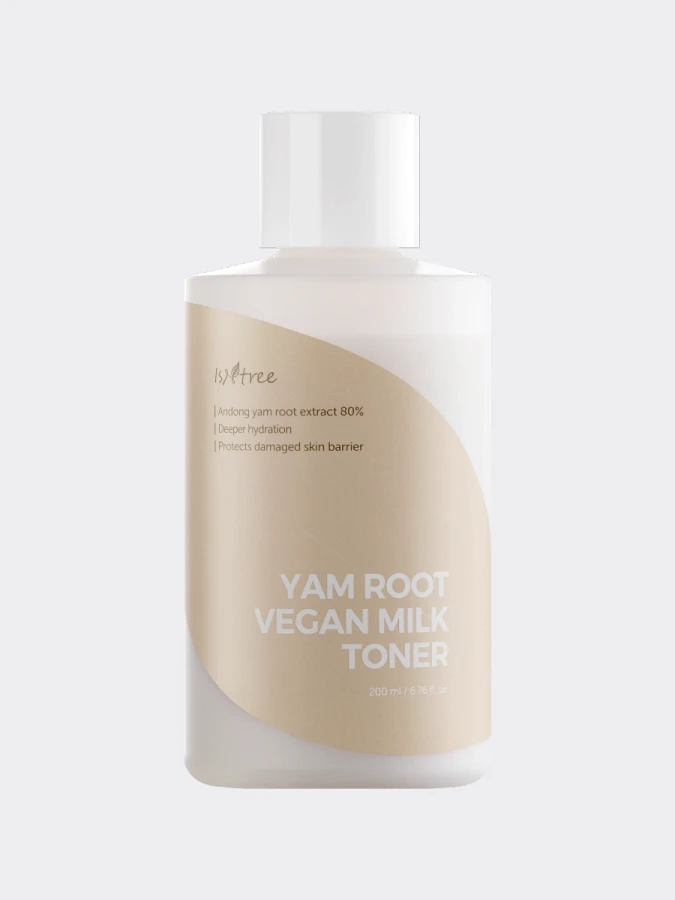 Питательный молочный тонер для лица с экстрактом корня ямса IsNtree Yam Root Vegan Milk Toner