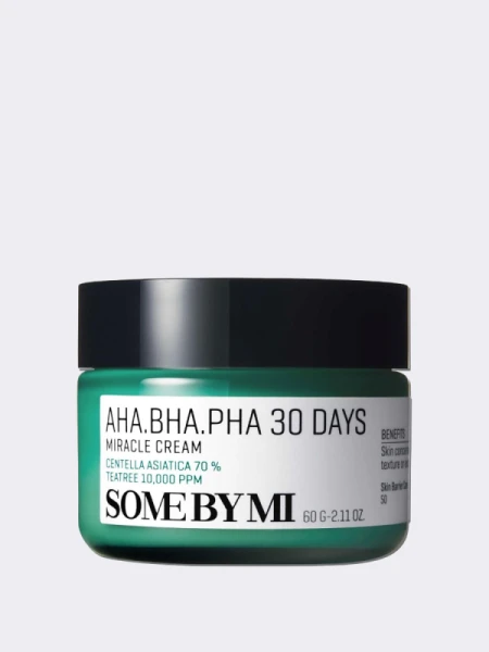 Крем с 3 видами кислот и центеллой Some By Mi AHA BHA PHA 30 days Miracle Cream Крем с 3 видами кислот и центеллой Some By Mi AHA BHA PHA 30 days Miracle Cream