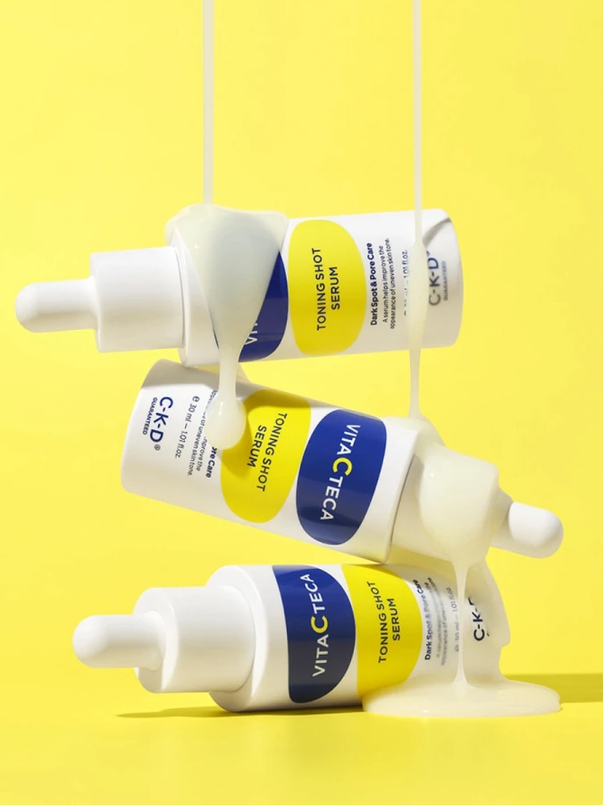 Осветляющая ампульная сыворотка с витамином С и спикулами CKD Vita C Teca Toning Shot Serum