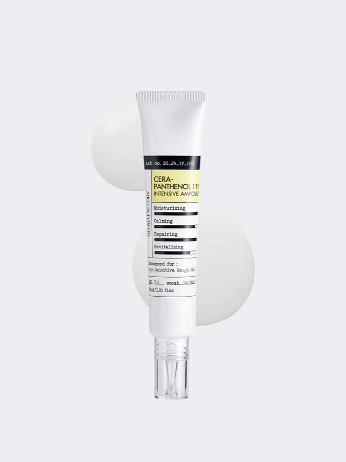Восстанавливающая сыворотка для лица с керамидами и пантенолом Derma Factory Cera-Pantenol Intensive Ampoule
