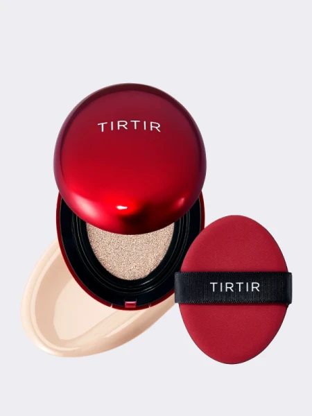 Тональный кушон с полуматовым финишем TIRTIR Mask Fit Red Cushion 15C Fair Porcelain Тональный кушон с полуматовым финишем TIRTIR Mask Fit Red Cushion 15C Fair Porcelain