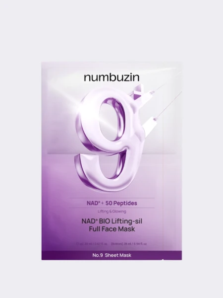 Лифтинг маска для лица с коллагеном и пептидами Numbuzin No.9 NAD Bio Lifting Full Cover Facial Mask