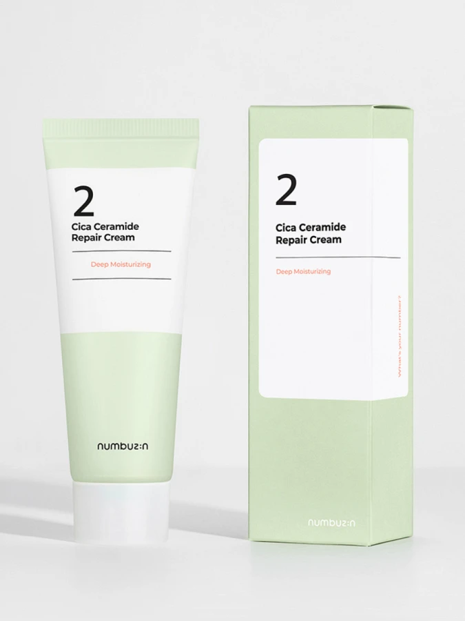 Успокаивающий крем для лица с центеллой и керамидами Numbuzin No.2 Cica Ceramide Repair Cream