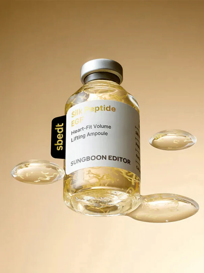 Разглаживающая ампула для лица с пептидами Sungboon Editor Silk Peptide Heart-Fit Volume Lifting Ampoule